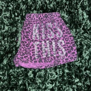 XS Victorias Secret Pink purple cheetah pajama shorts